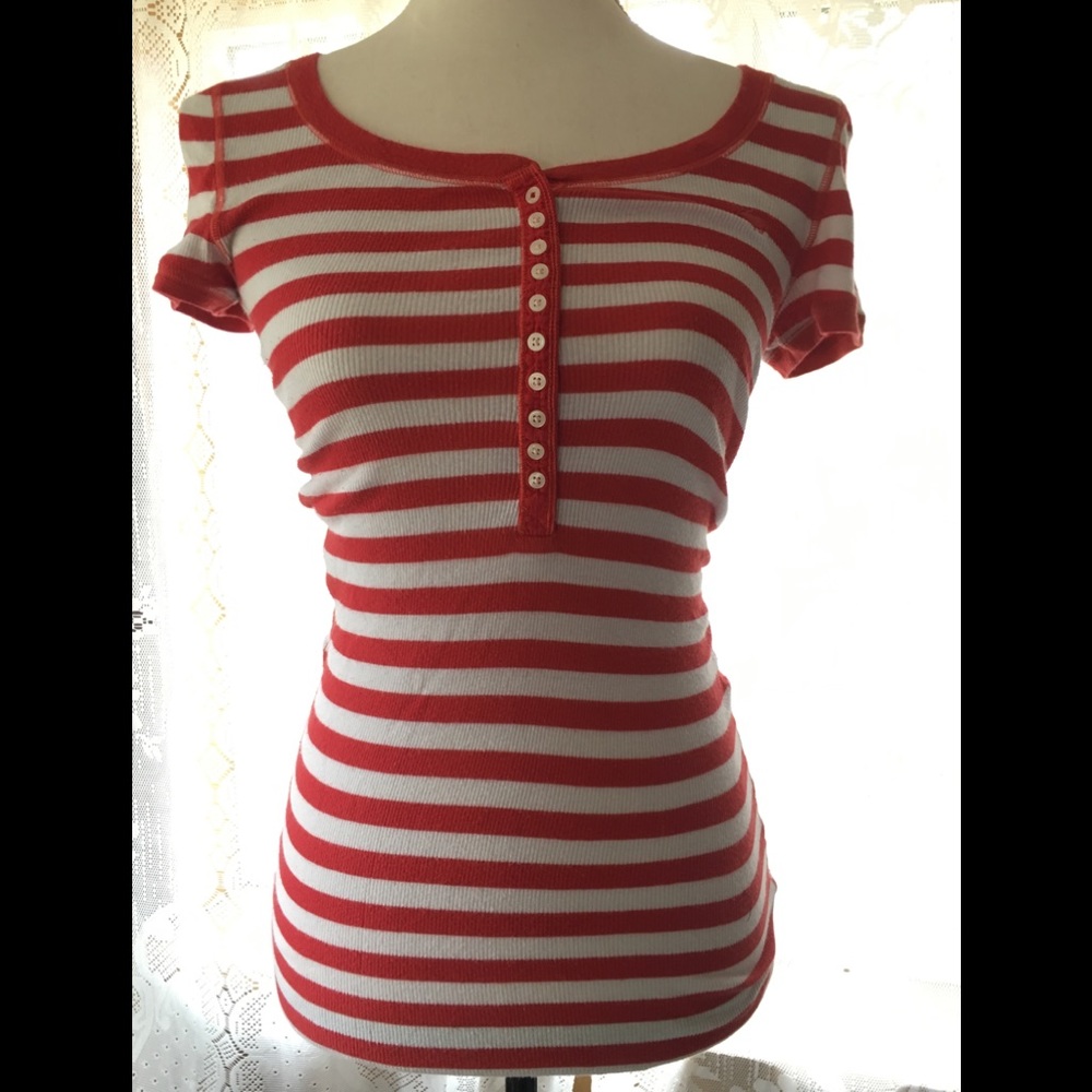ABERCROMBIE & Fitch Stretchy Ribbed Henley Shirt